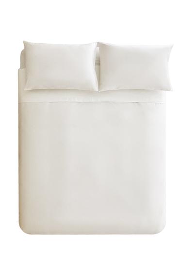 SATEEN DUVET COVER (500 THREAD COUNT) - Light beige by Zara