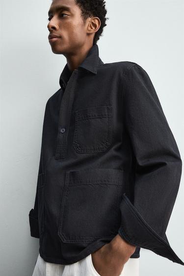 CHEMISE POLO EN DENIM - Bleu moyen de Zara - Image 5