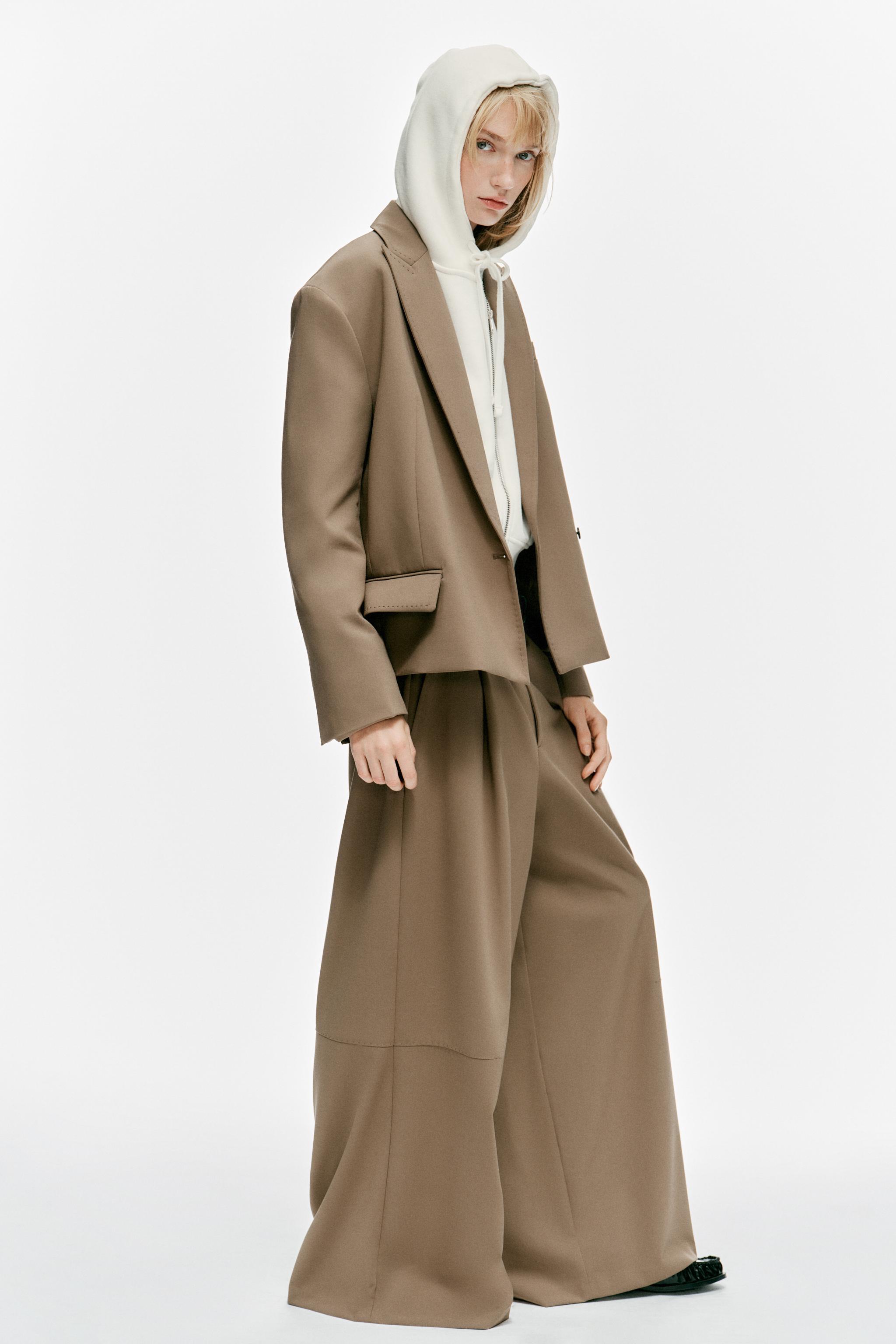 Zara DİKİŞ DETAYLI PİLİLİ PANTOLON görsel 5