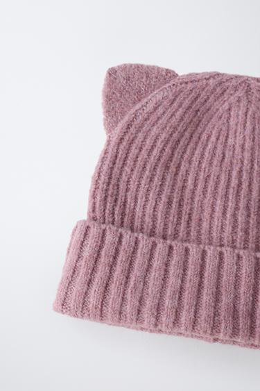 KNIT HAT WITH EARS - Pink by Zara - Image 2