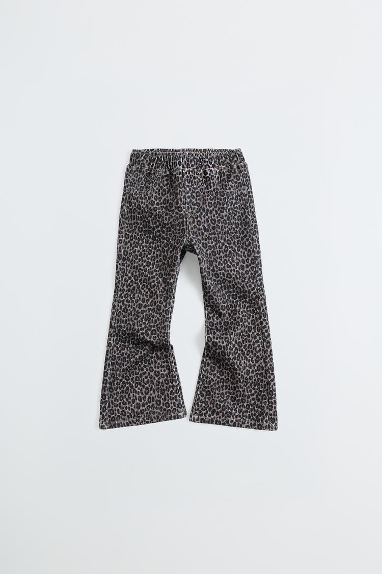 Jeans flare animal print