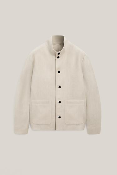 Zara Linen high neck jacket - LIMITED EDITION - Sand