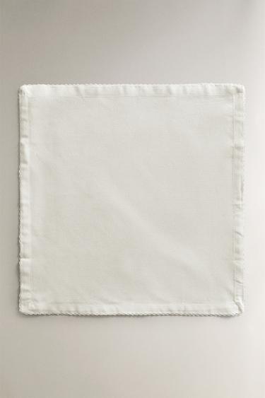 LOT DE SERVIETTES DE TABLE UNIES À ONDULATIONS (LOT DE 2) - Blanc de Zara - Image 1