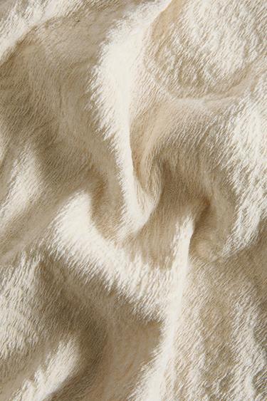CHENILLE JACQUARD THROW - Ecru by Zara - Image 2