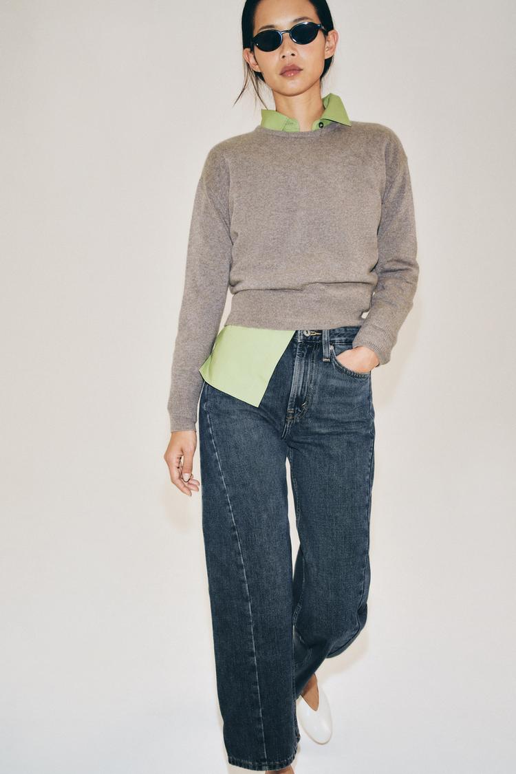 Jeans de tiro medio y corte relajado hasta el tobillo ZW Collection 4