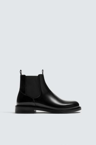 LEATHER CHELSEA BOOTS - Black by Zara