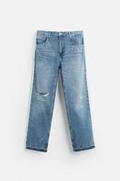 STRIPED FLARED JEANS