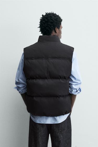 GILET MATELASSÉ REGULAR FIT - Noir de Zara - Image 2