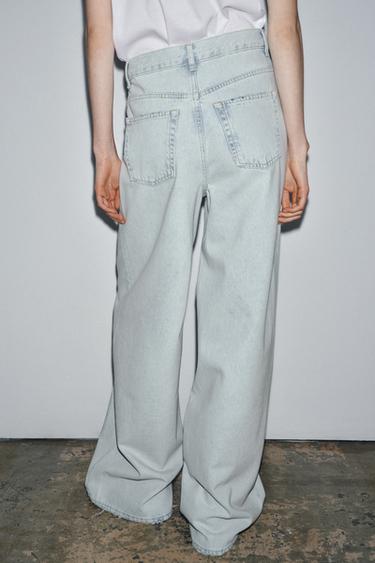 ZW COLLECTION HIGH-WAIST PALAZZO JEANS - Light blue by Zara - Image 3