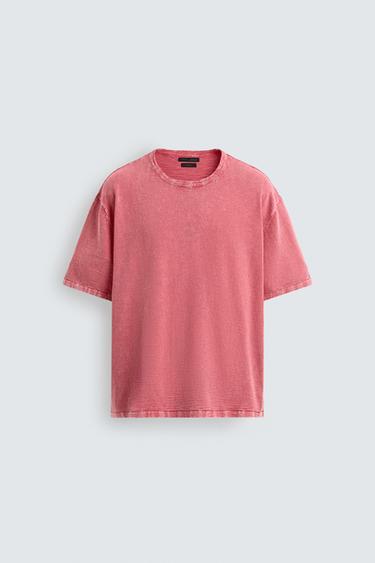 SLUB KNIT T-SHIRT - Pink by Zara