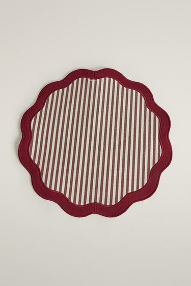 Zara CHRISTMAS STRIPED PLACEMATS (PACK OF 2) - 紅色