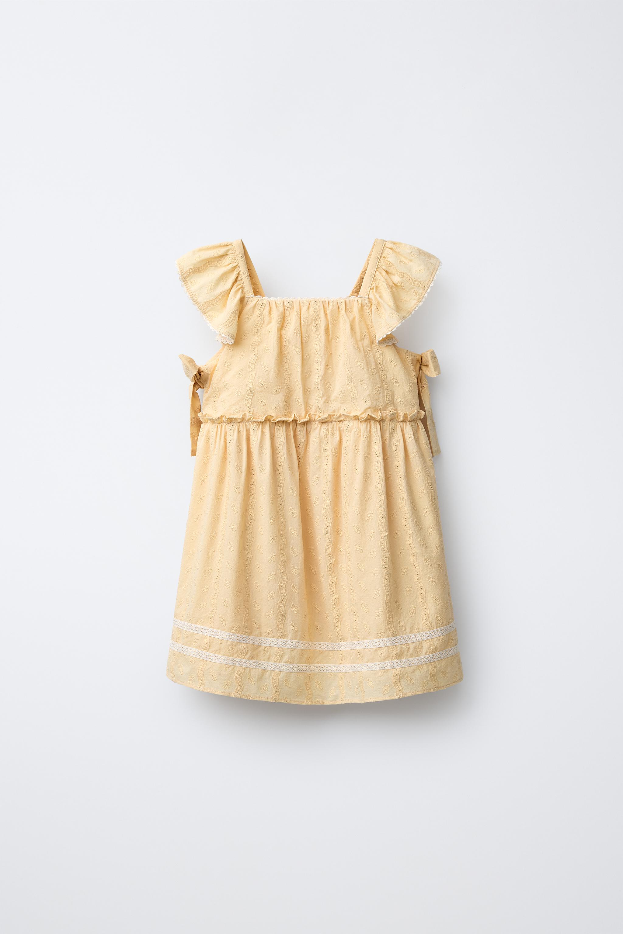 BOW LACE TRIM DRESS