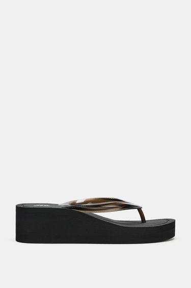 PLATFORM SANDALS - Black by Zara
