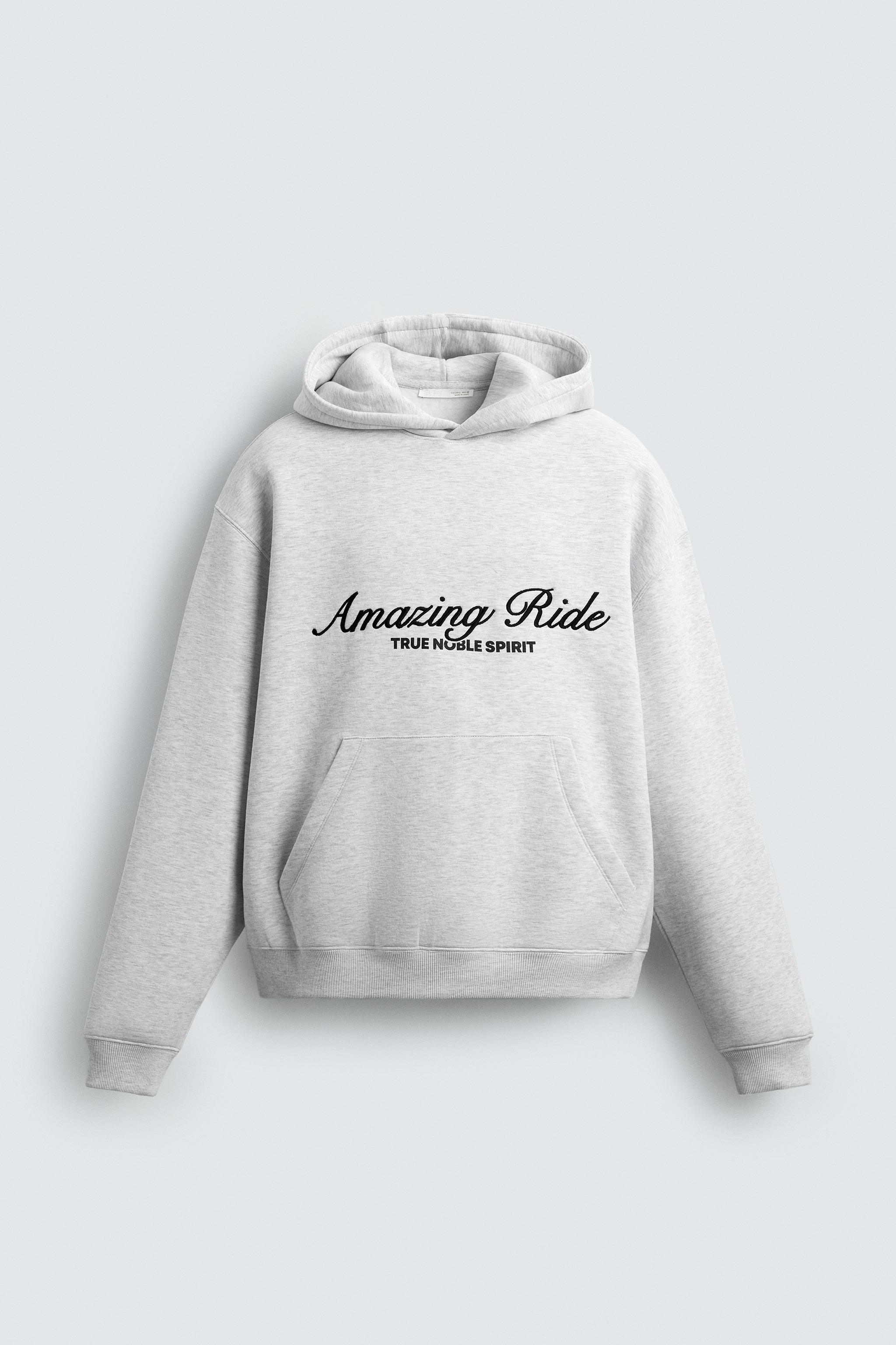 Combined Slogan Sweatshirt - Grey marl