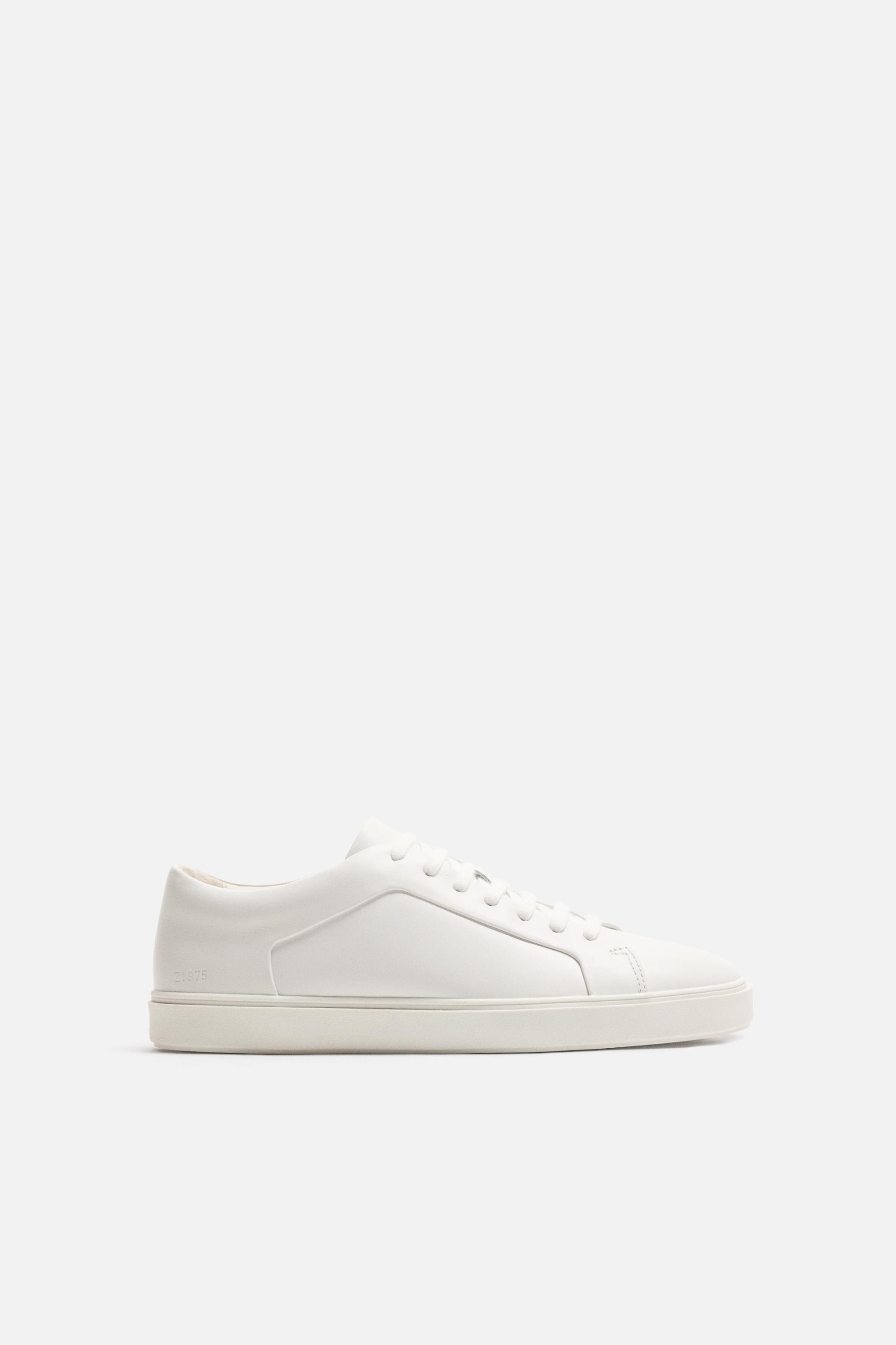 LEATHER TRAINERS White ZARA India - Main Image
