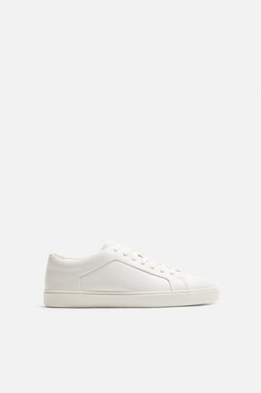 LEATHER TRAINERS - White by Zara