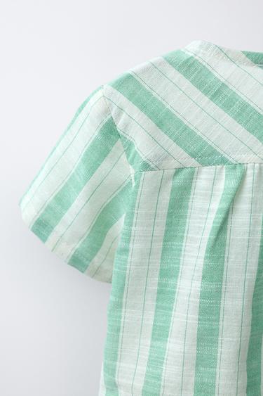 STRIPED SHIRT - Green by Zara - Image 3