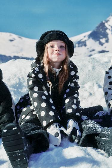 SKI-JACKE WASSERABWEISEND UND WINDFEST MIT PUNKTEN - Schwarz von Zara