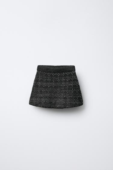 STRIKKET NEDERDEL MED GLIMMER - Antracitgrå fra Zara - Billede 0