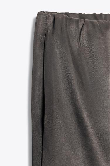 SATIN BALLOON TROUSERS - Light grey by Zara - Image 6