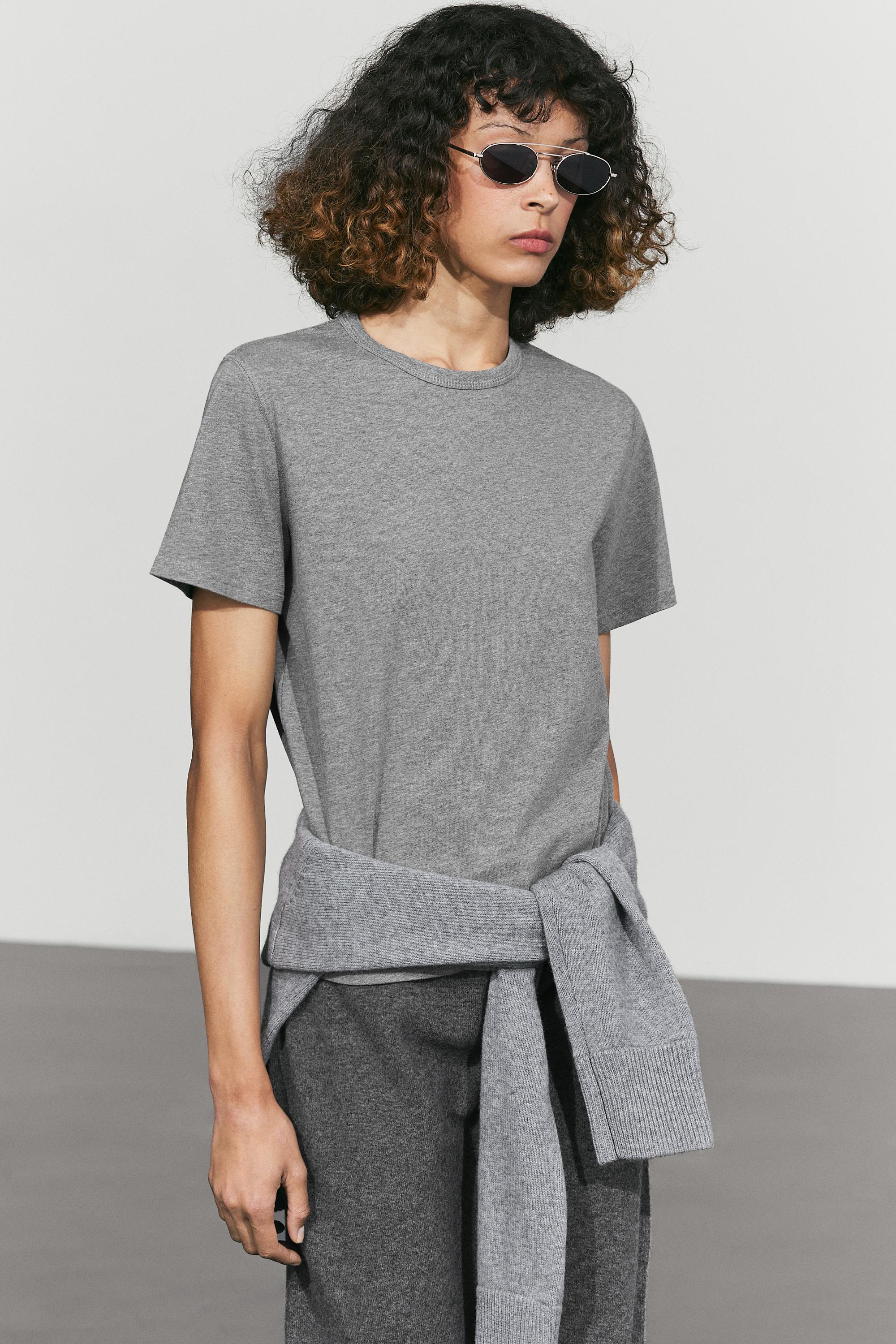 100% cotton short sleeve T-shirt — Gray