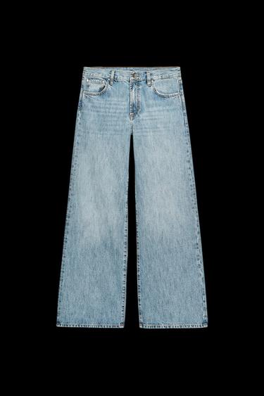 JEANS ZW COLLECTION WIDE LEG TIRO BAJO - Azul claro de Zara