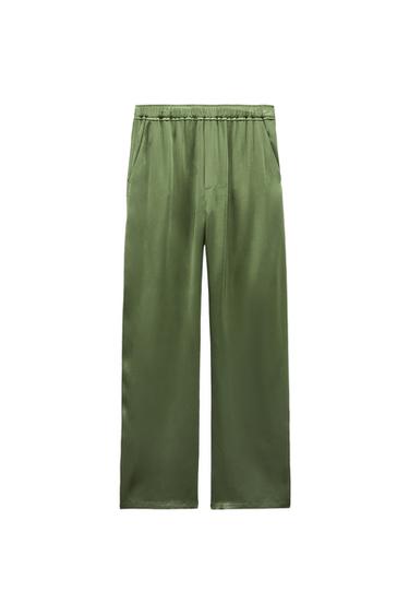 FLOWING SATIN-FINISH TROUSERS