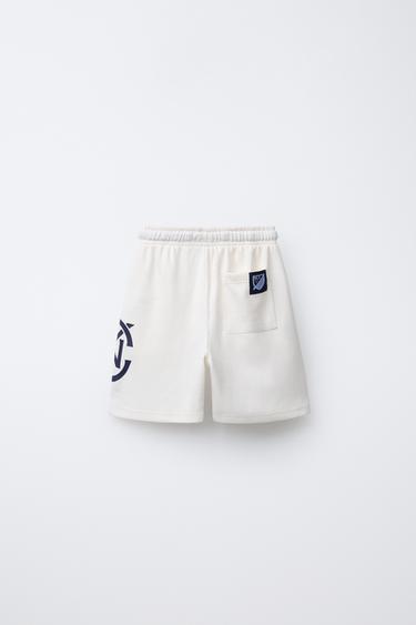 STRAIGHT FIT PLUSH NEW YORK CITY MLS © BERMUDA SHORTS - White by Zara - Image 1
