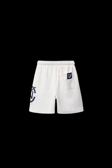 Zara NEW YORK CITY MLS © STRAIGHT PLUSH SHORTS - White