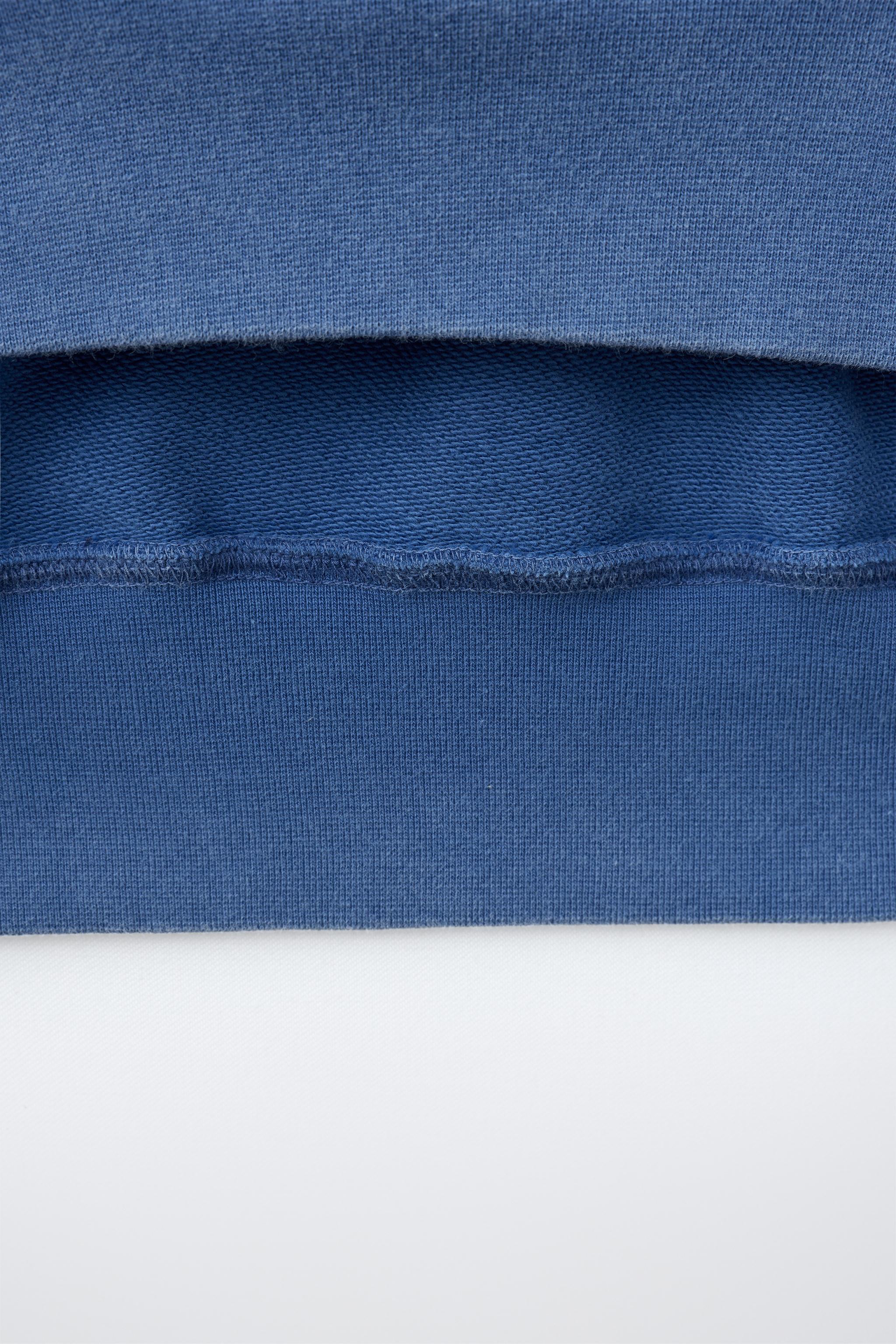 Детские худи Zara PLAIN LOGO PRINT SWEATSHIRT — фото 5
