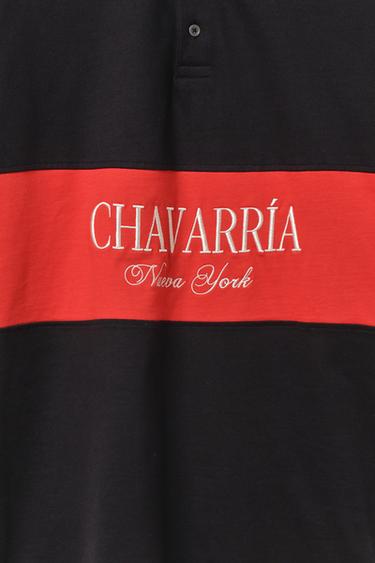 EMBROIDERED COLOUR BLOCK POLO SHIRT WILLY CHAVARRIA X ZARA - Black by Zara - Image 4