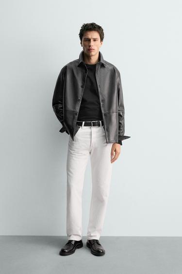 STRAIGHT ANKLE FIT JEANS - White by Zara