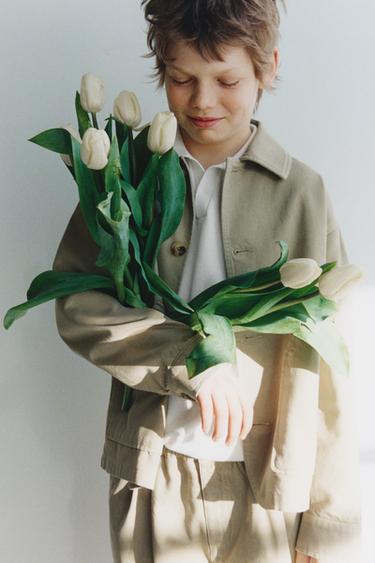 JACKET WITH POCKETS - Khaki by Zara