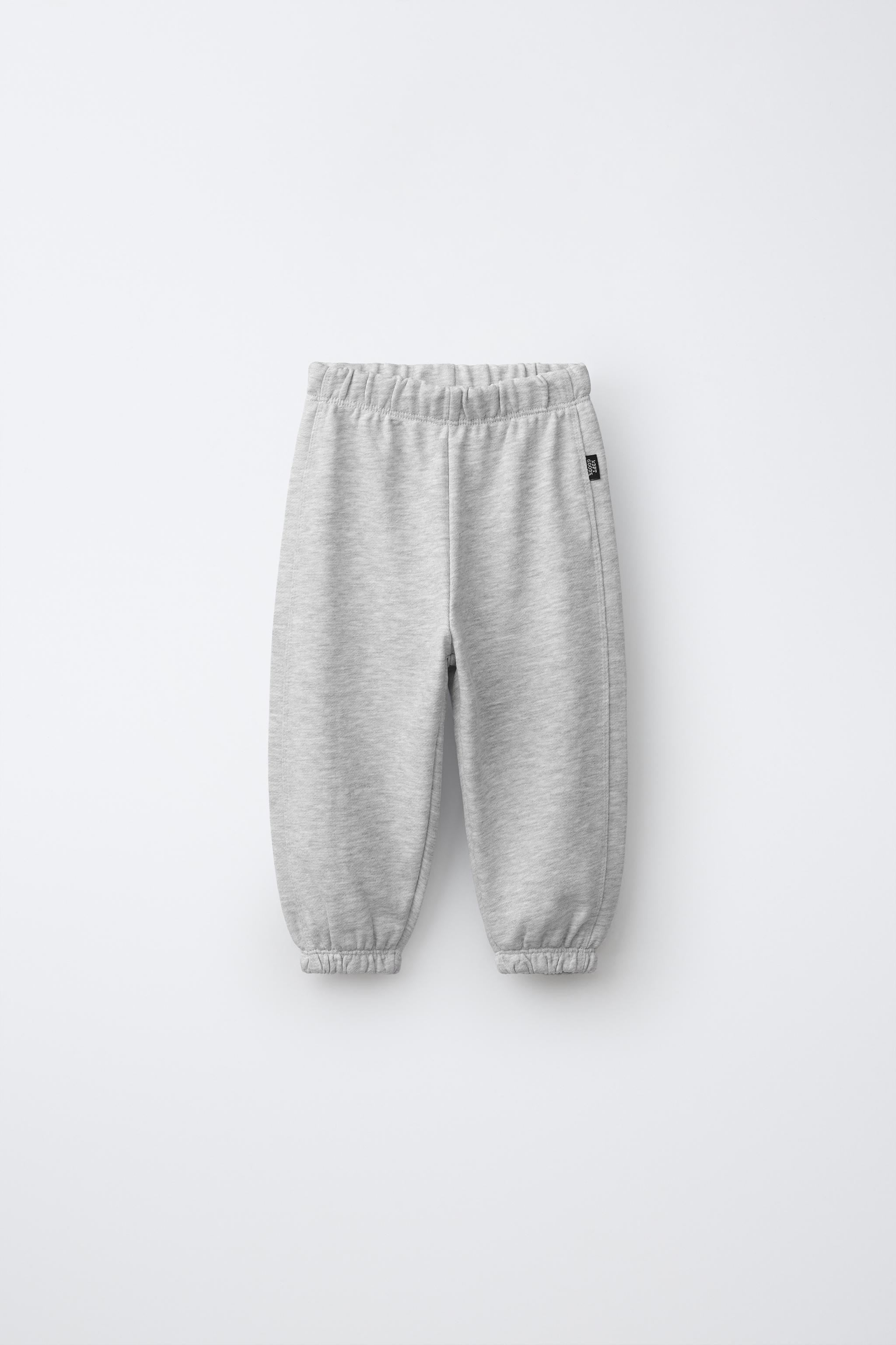 TWO-PACK SOLID JOGGER PANTS — Gray marl
