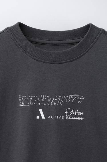 T-SHIRT SPORT LOGO - Gris anthracite de Zara - Image 2