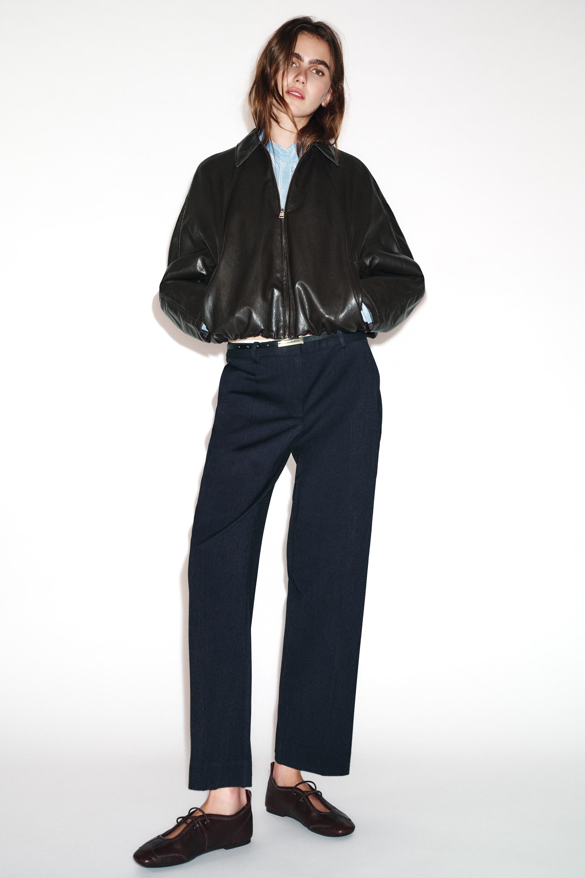STRAIGHT-LEG PANTS WITH BELT
