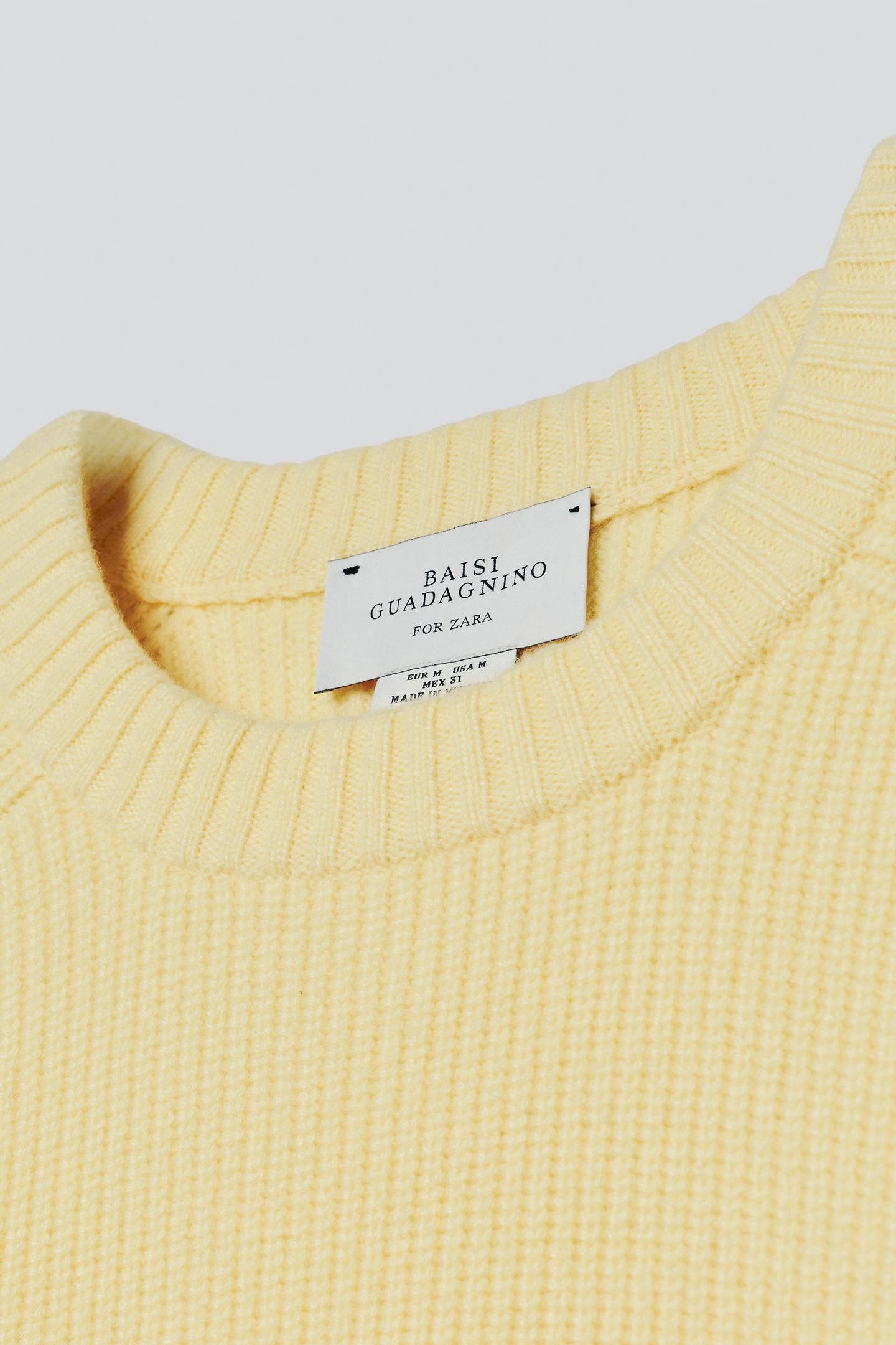 Мужской свитер Zara 100% Cashmere Jumper, цвет: Жёлтый — фото 6