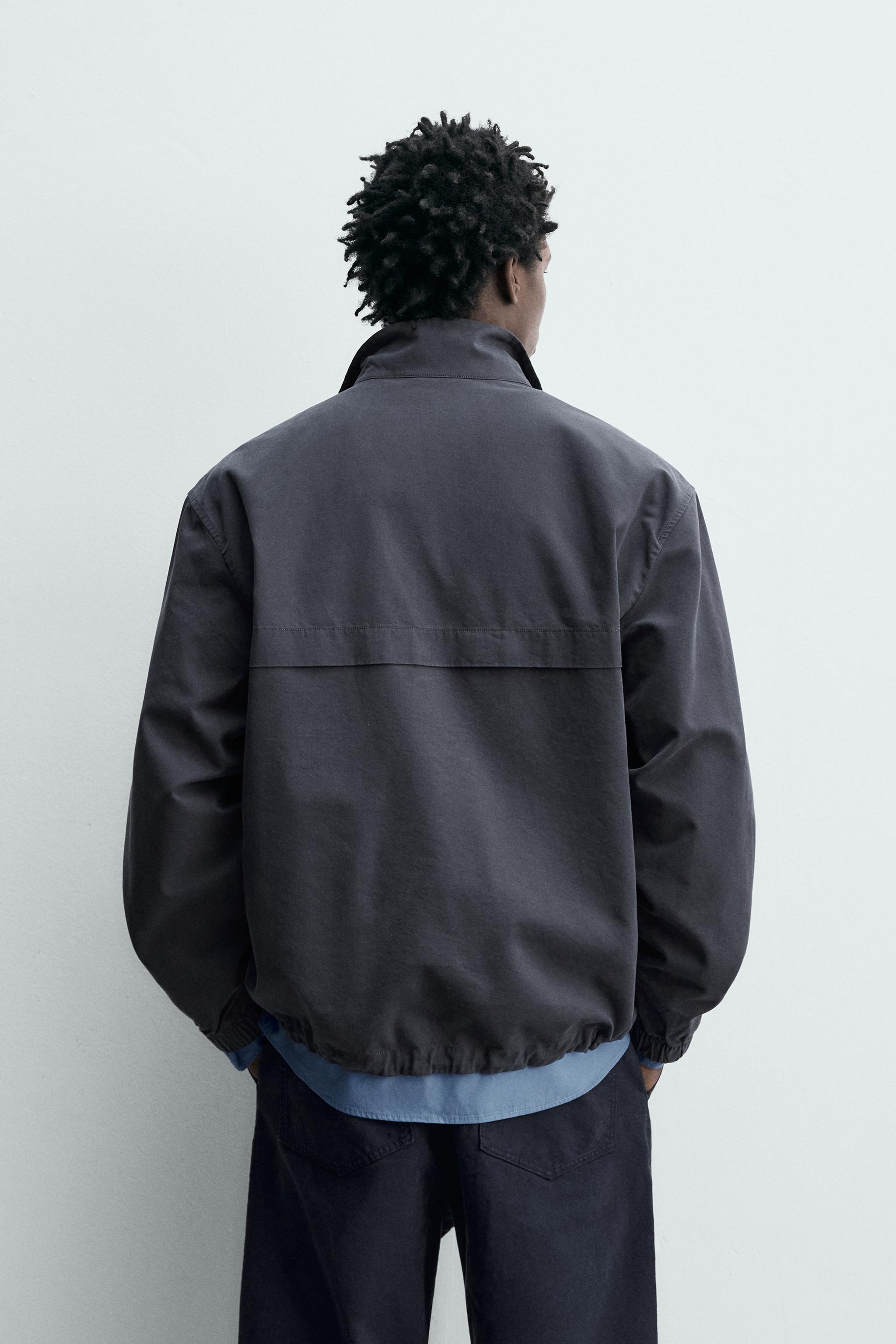 COTTON LYOCELL BLEND QUARTER-ZIP OVERSHIRT