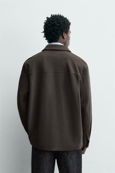 SURCHEMISE STRUCTURÉE CONFORT - Marron foncé de Zara - Image 2