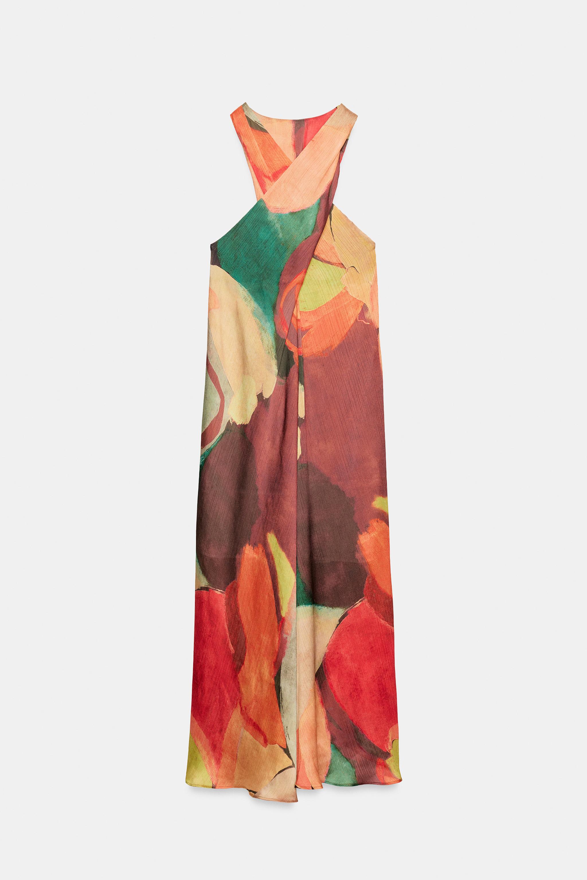 Женские платья Zara PRINTED MAXI DRESS — фото 7