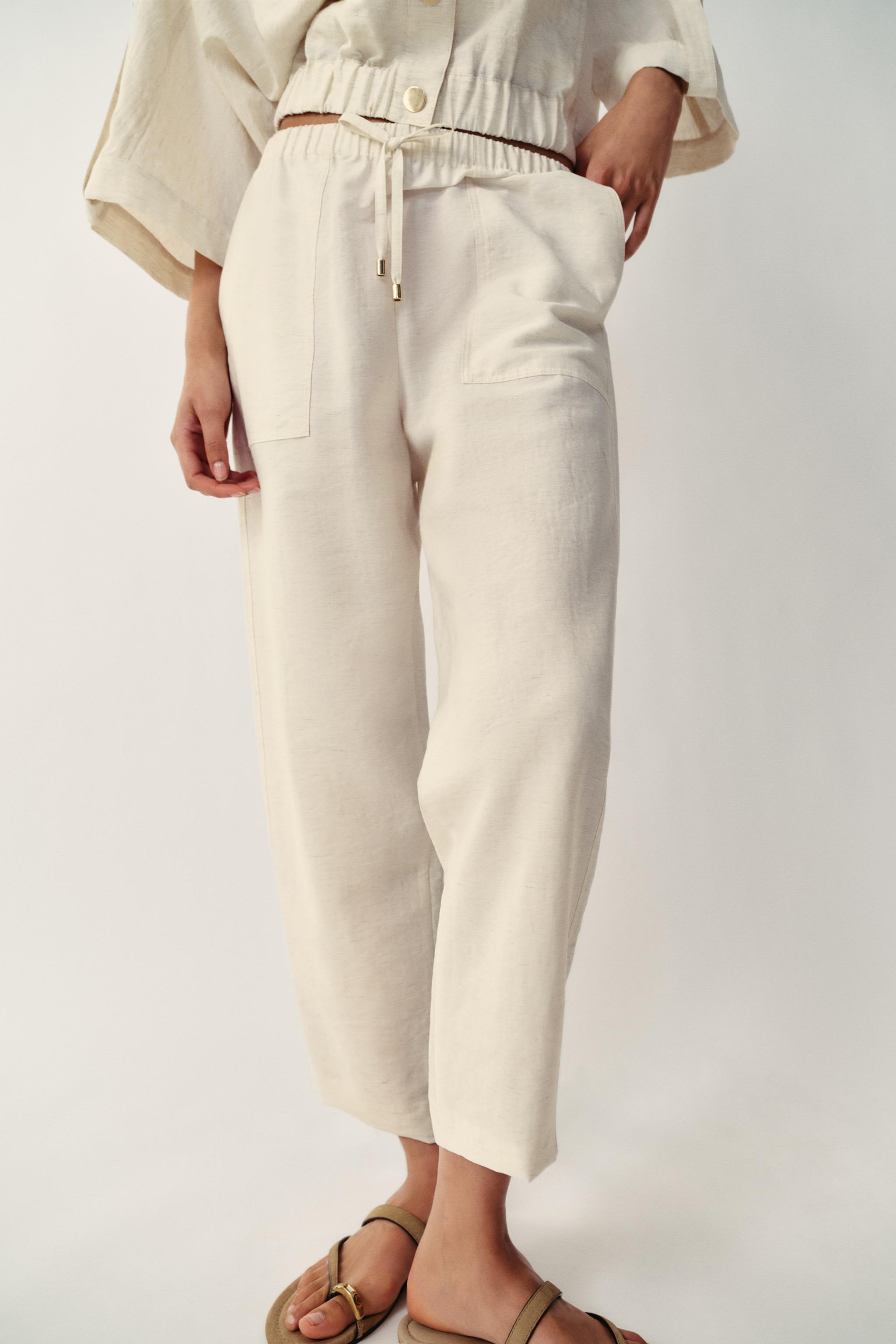 Женские брюки Zara ELASTIC WAISTBAND PANTS — фото 2
