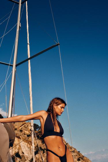 FLORAL BIKINI BOTTOMS - Aubergine by Zara - Image 0