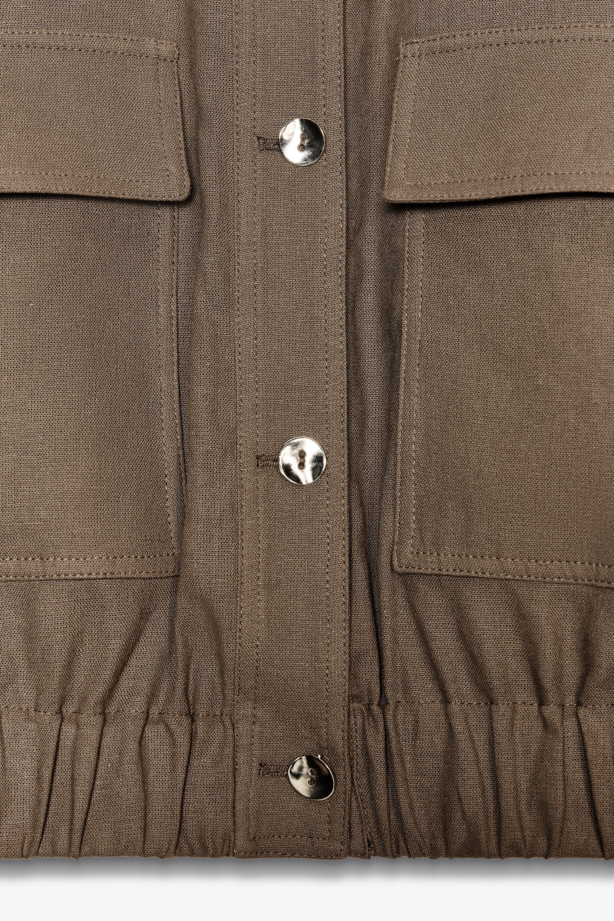 LINEN FULL SLEEVE JACKET - Light brown | ZARA United States