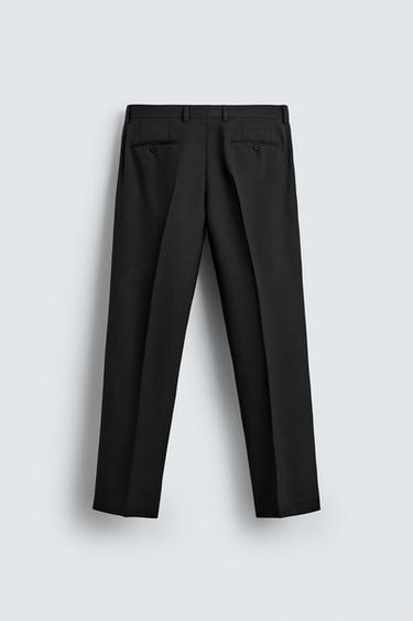 PANTALON REGULAR FIT À PLIS SMOKING - Noir de Zara - Image 5