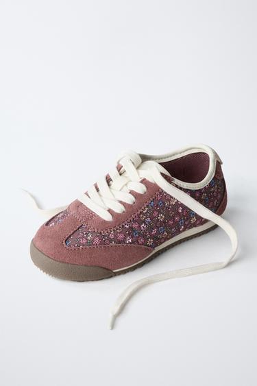 FLOWER PRINT TRAINERS - Brown by Zara - Image 2