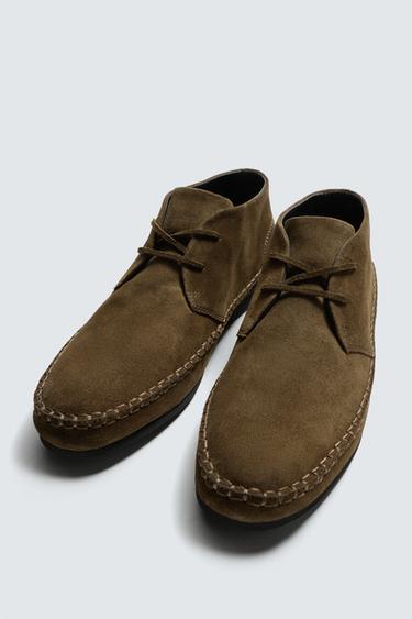 CHAUSSURES EN CUIR SEMELLE VIBRAM® AARON LEVINE X ZARA - Bronze de Zara - Image 4