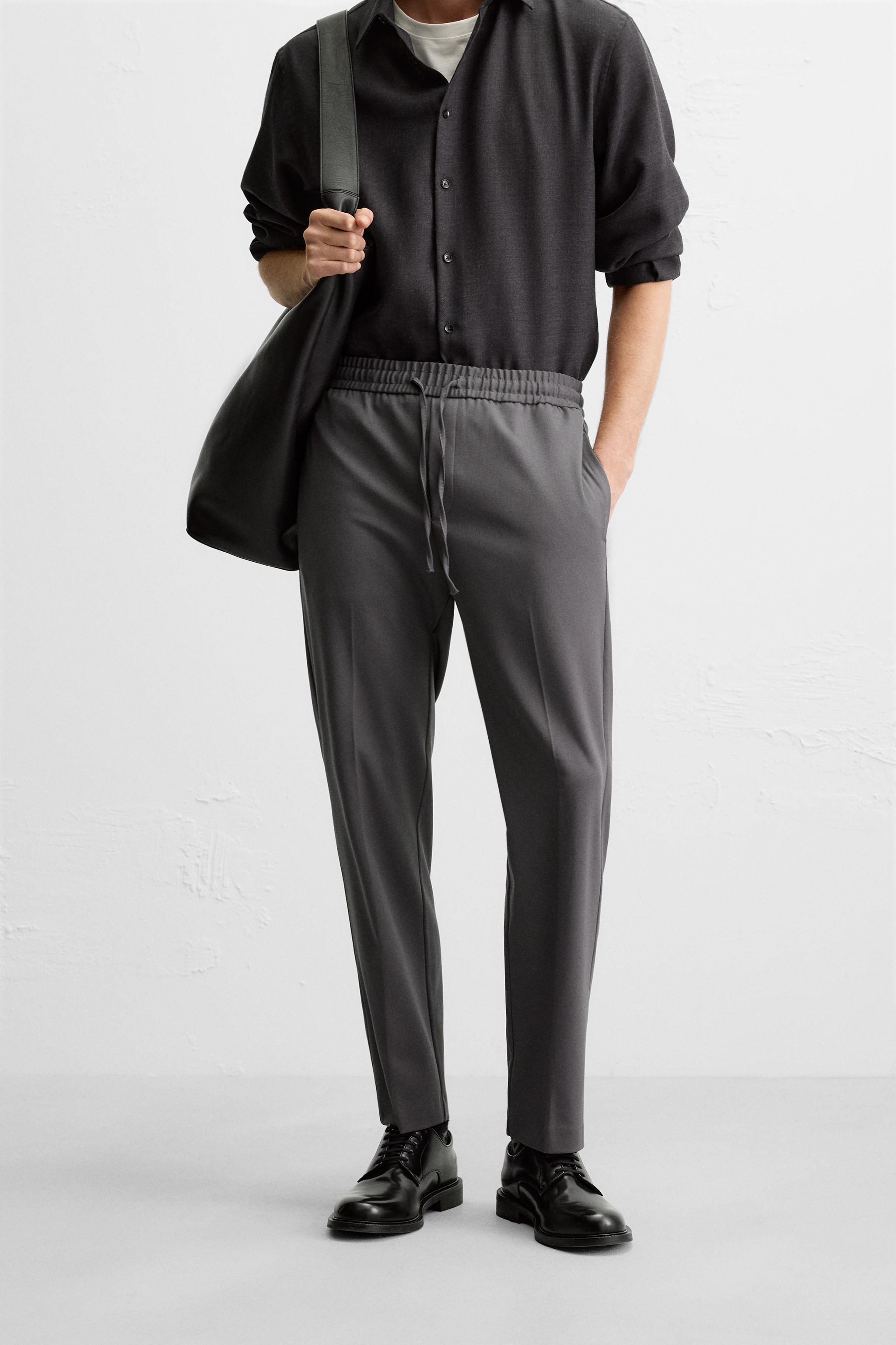 ★ZARA★ COMFORT FIT JOGGER WAIST TROUSERS COMFORT FIT JOGGER WAIST TROUSERS - Grey | ZARA South Africa