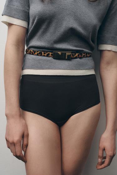 LEATHER ANIMAL PRINT BELT - Leopard by Zara - Image 1