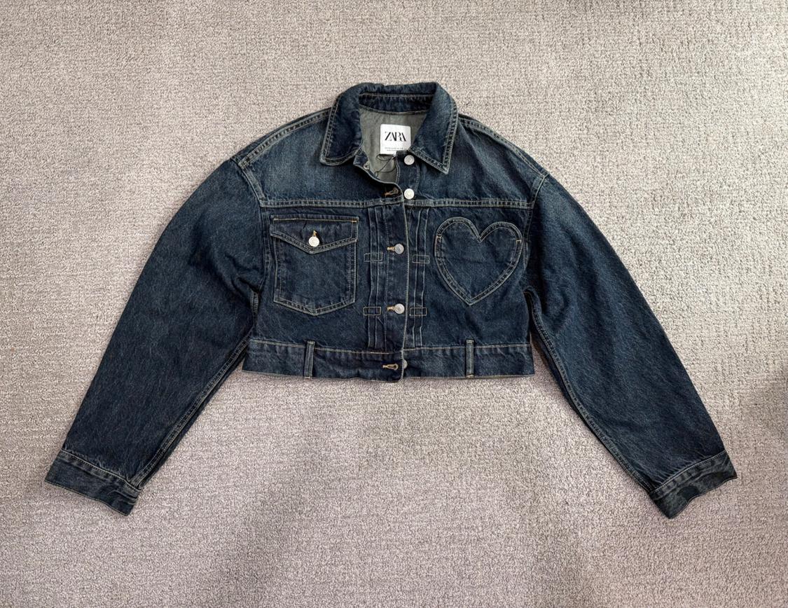 TRF HEART DENIM JACKET