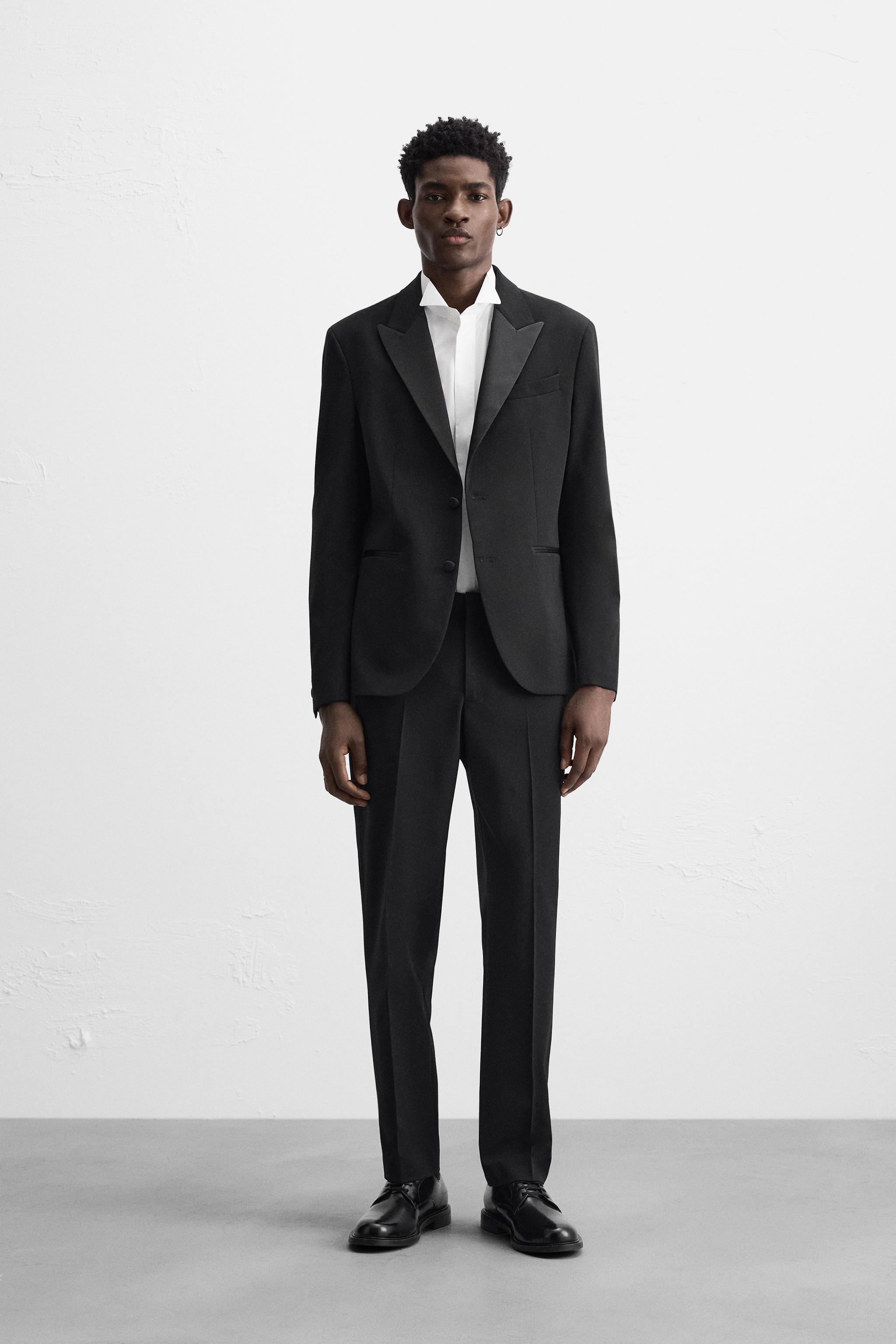 【希少サイズXL 伸縮性】美品 ZARA セットアップ スーツ ブラック 黒 希少サイズXL 伸縮性】美品 ZARA セットアップ スーツ ブラック